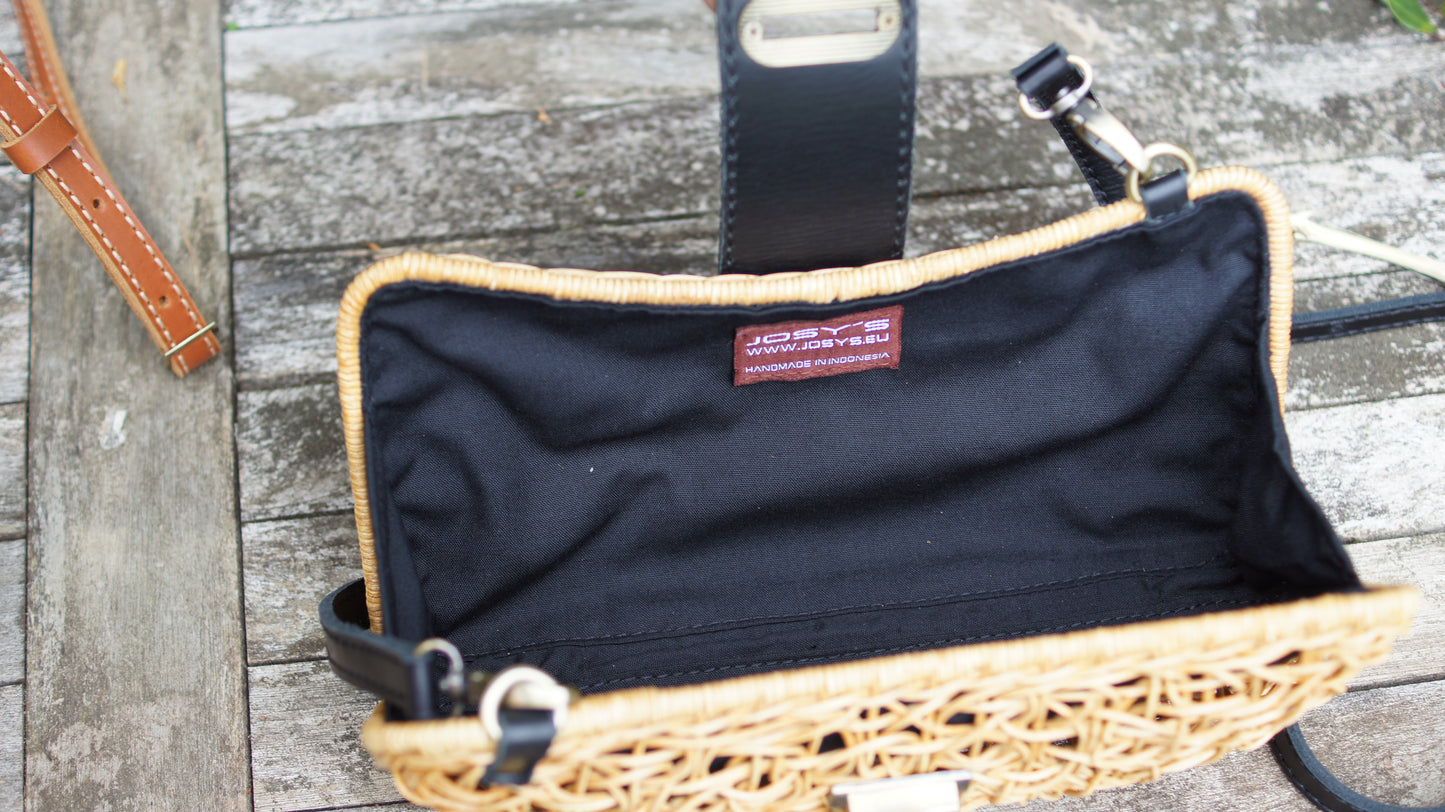 Premium Rattan Bag *Adinda* handmade fashion Handbag Straw Rattan Purse Woven