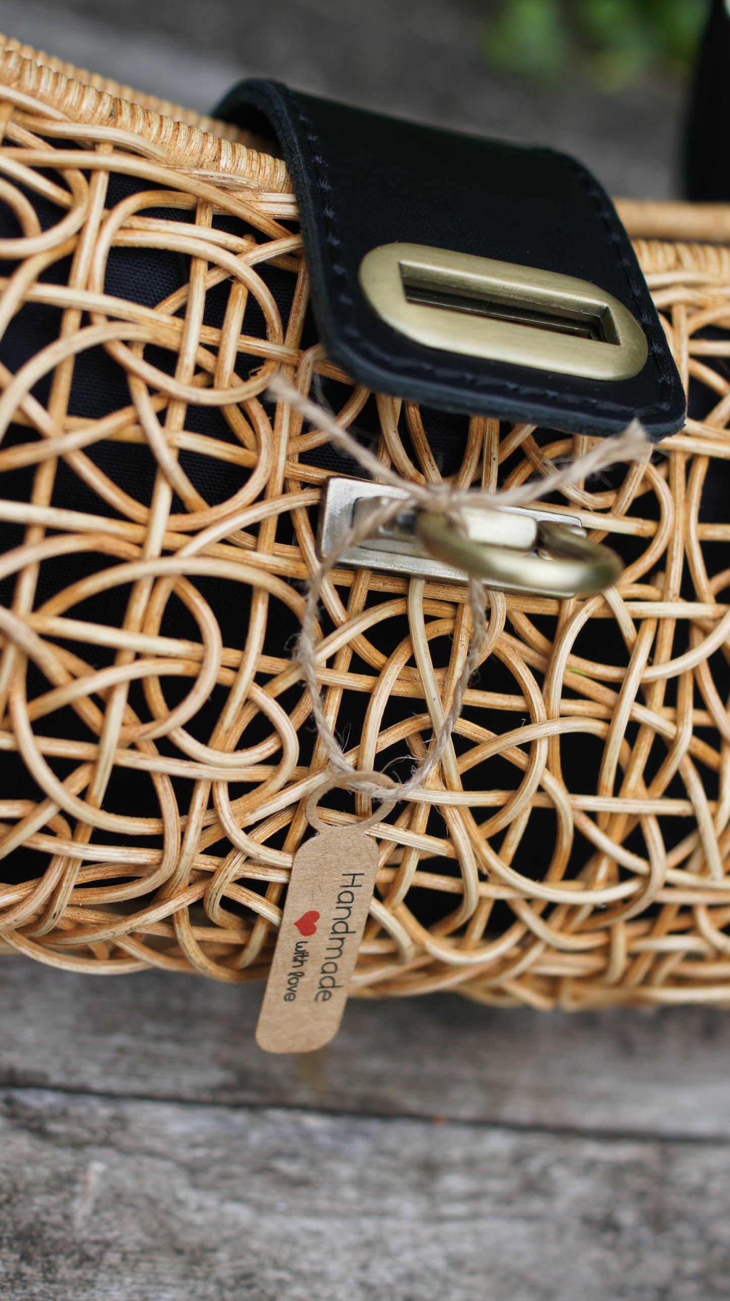 Premium Rattan Bag *Adinda* handmade fashion Handbag Straw Rattan Purse Woven