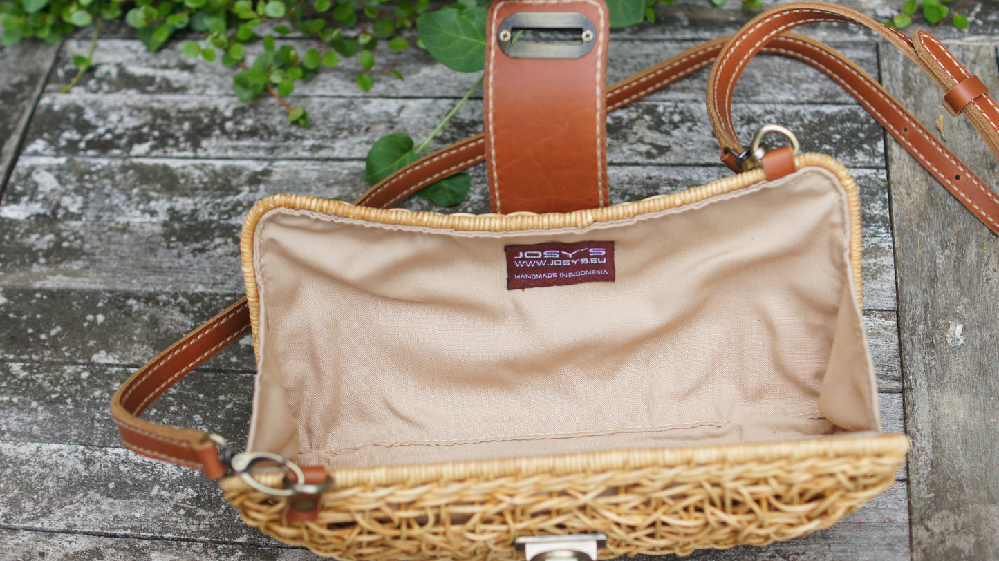 Premium Rattan Bag *Adinda* handmade fashion Handbag Straw Rattan Purse Woven