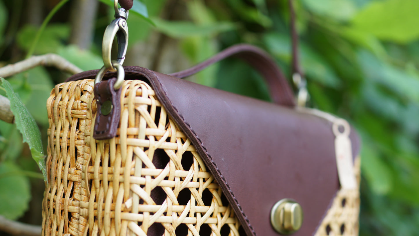 Premium Rattan Bag *Dewi* handmade fashion Handbag Straw Bag Purse Woven