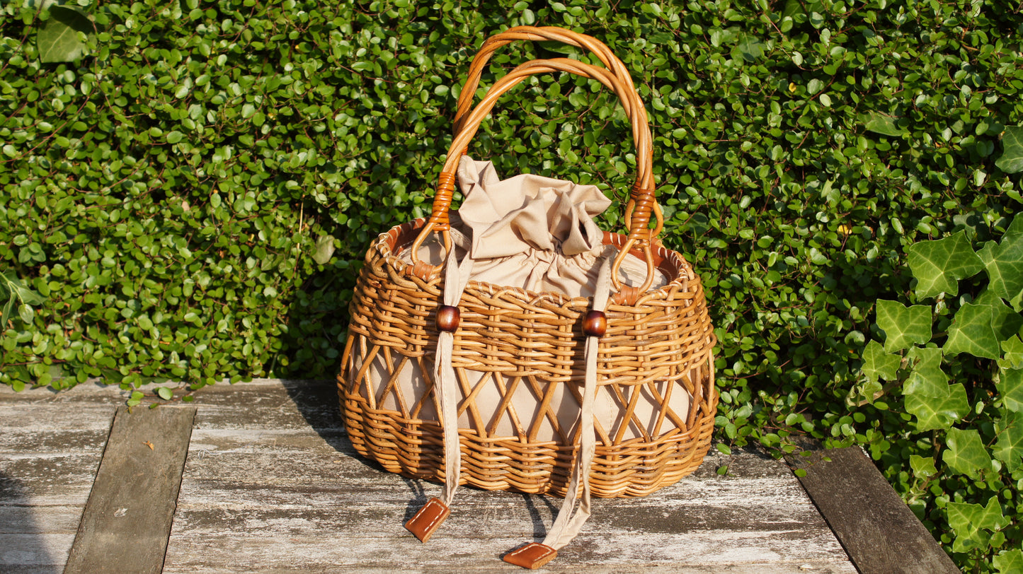 Premium Rattan Bag *Maharani* handmade fashion Handbag Straw Bag Purse Woven