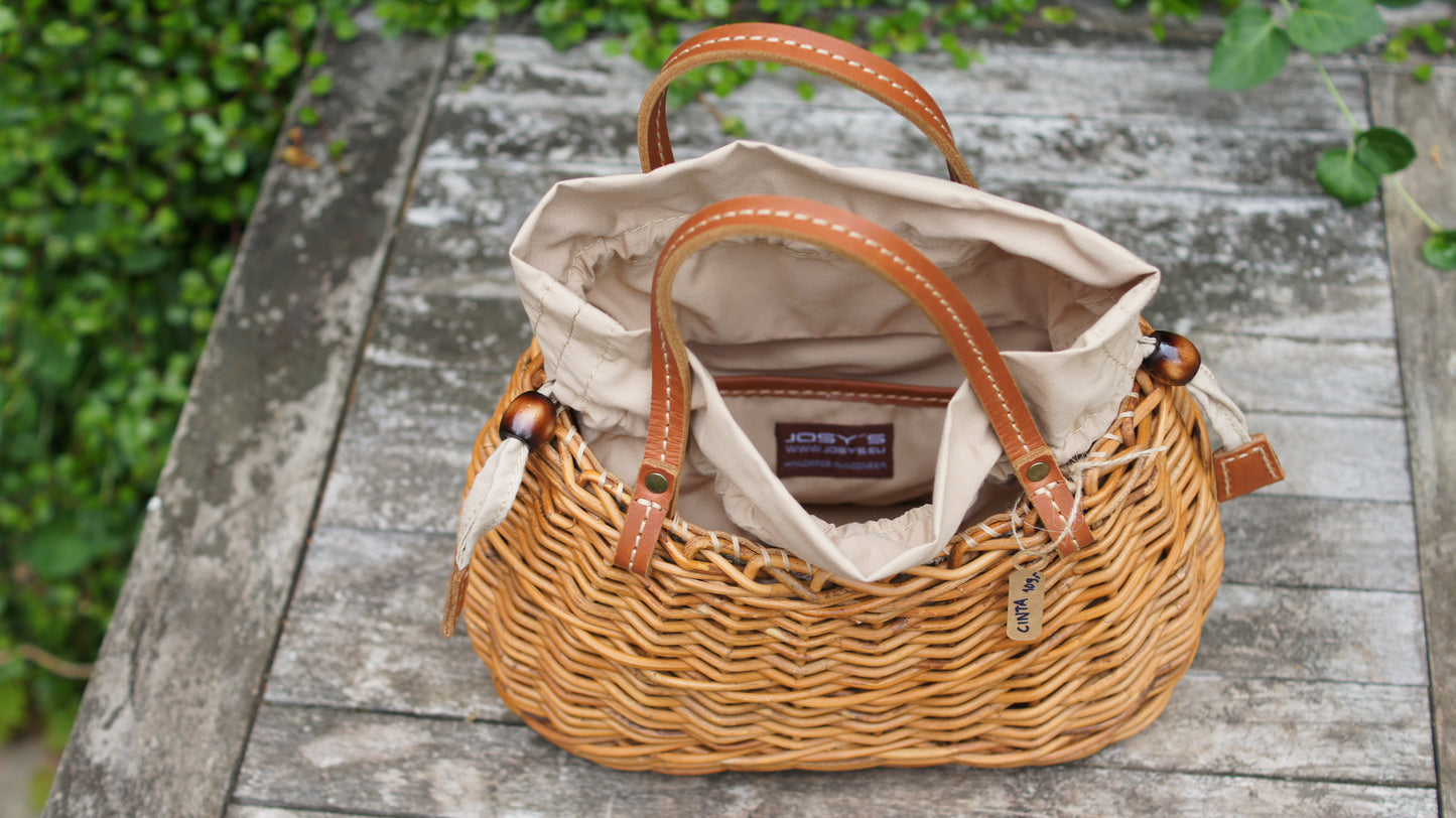 Premium Rattan Bag *Cinta*handmade fashion Handbag Straw Bag Purse Woven