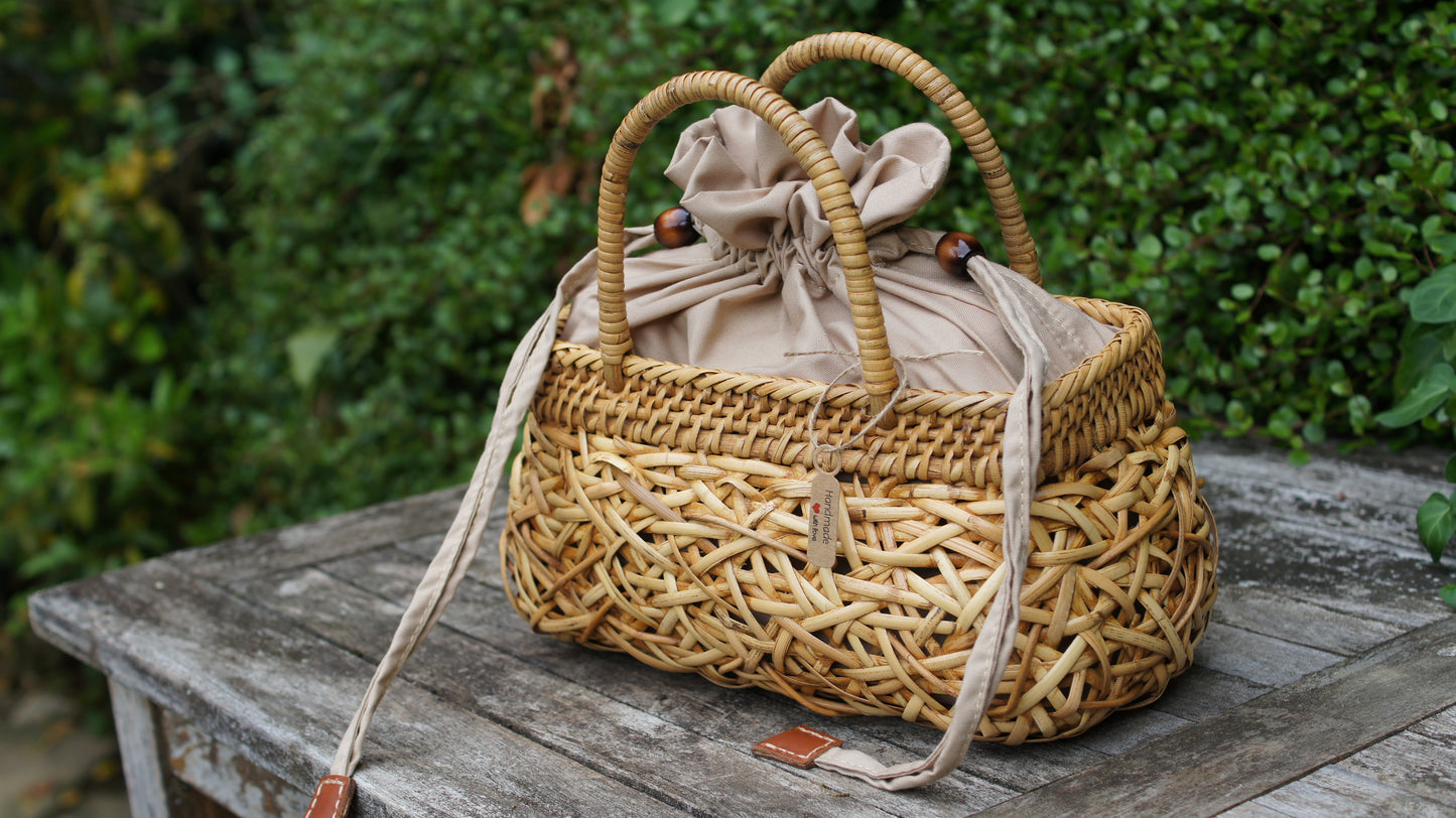 Premium Rattan Bag *Rinjani* handmade fashion Handbag Straw Bag Purse Woven